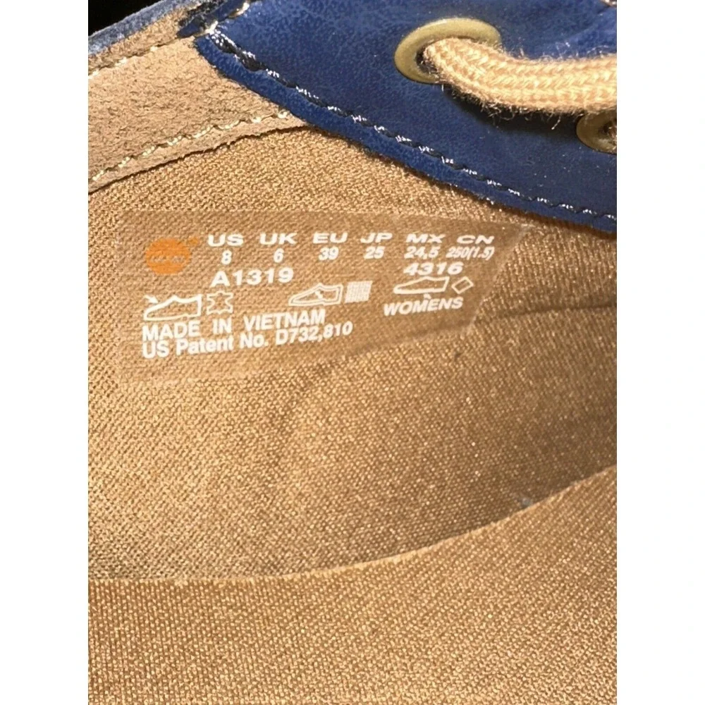 Timberland Women's Bramhall Oxford‎ Blue Leather Size 8 Excellent Condition